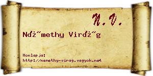 Némethy Virág névjegykártya
